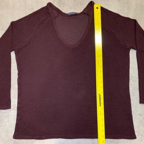 Brandy Melville Burgundy Jersey Knit Oversized Sweater, One Size (M/L) - Picture 5 of 9